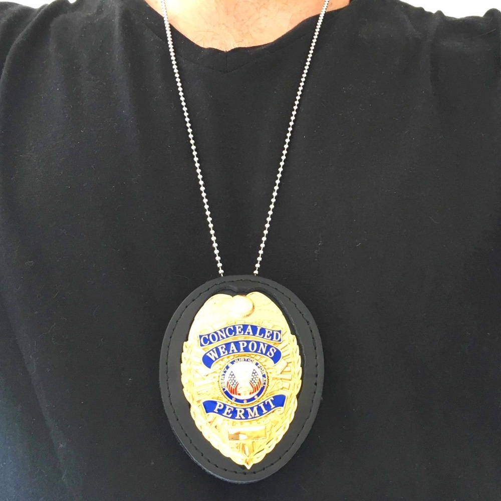 🔹NEW Set of (2) Hero’s Pride Leather Badge Holder….